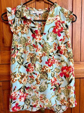 Rose & Olive XS Floral Print Sleeveless top